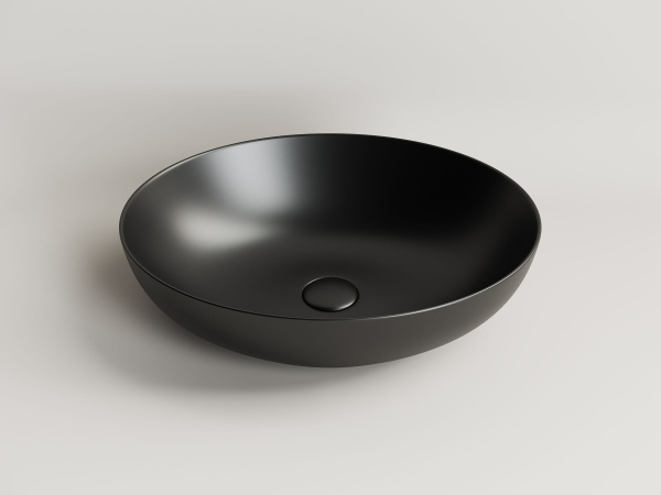 Умывальник чаша накладная овальная Ceramicanova Element 520*395*130мм, Черный матовый, CN6017MB