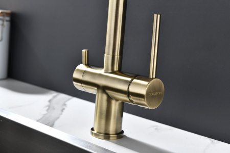 Смеситель для кухни Paulmark SERPENTINE Se213222-BR, бронза