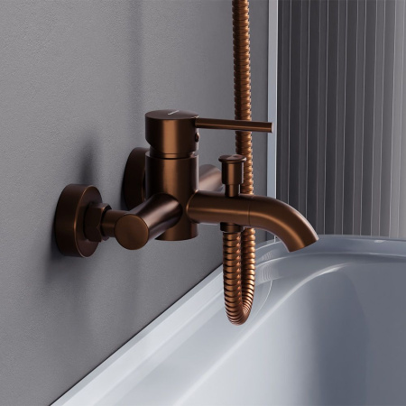 361000500 Scandinavian Pure, Смеситель для ванны и душа AM.PM, розовое золото