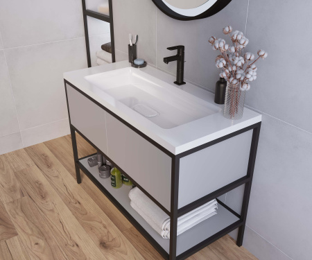 Раковина из литьевого мрамора Taliente 97 см 4627173210447 мебельная цвет белый