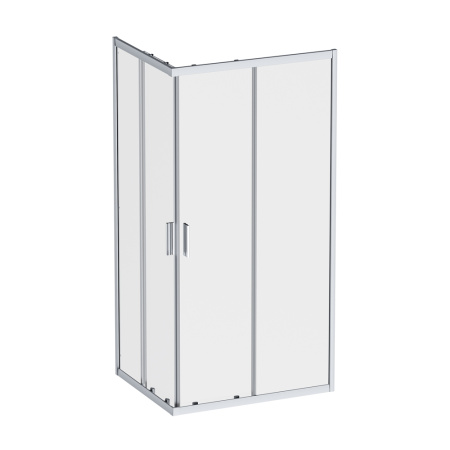 W90G-403-100280-MT Gem Душевое ограждение AM.PM прямоугольн.,раздвиж.двери 100x80 хром мат.,стекло прозрачное