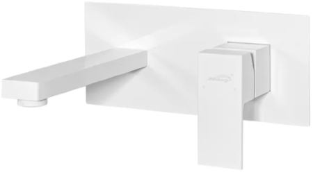 Смеситель встраиваемый для раковины Hansberge H688 Белый глянец