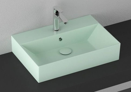 Раковина ISVEA SistemaZ Frame накладная 600*420*132 1 цвет мятно зеленый матовый 10SF50060SV-2T