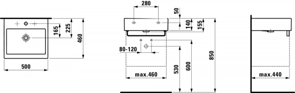 Умывальник Laufen Living 8174310001091 50x46x14