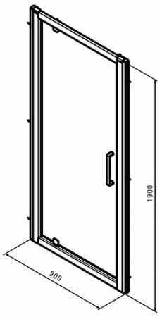 Душевая дверь Kolo Geo 560.125.00.3 Pivot 90 см, Reflex