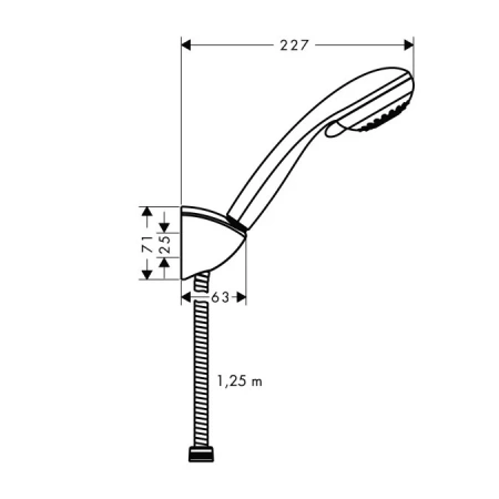 Душевой гарнитур Hansgrohe Crometta 85 Multi/Porter'C 27568000