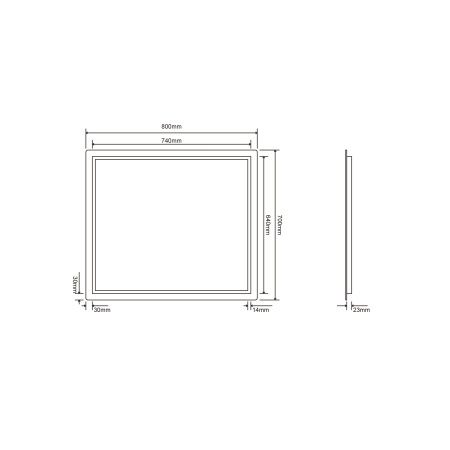 Зеркало Roxen Pure 510175-80AF 80x70 с LED подсветкой и подогревом