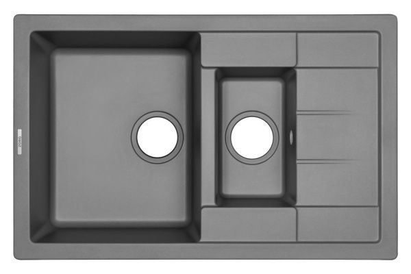 Кухонная мойка ZorG Luka 78-2 серый бетон