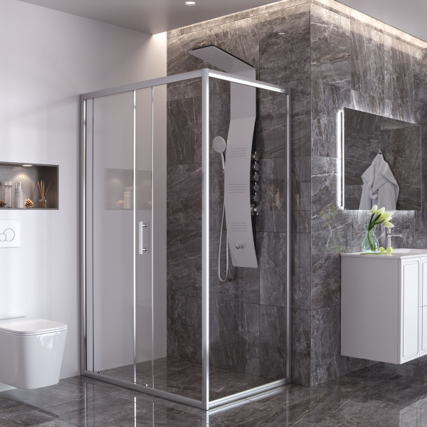 Душевая панель Taliente TA-G-A04Wcr+s прямоугольная настенная