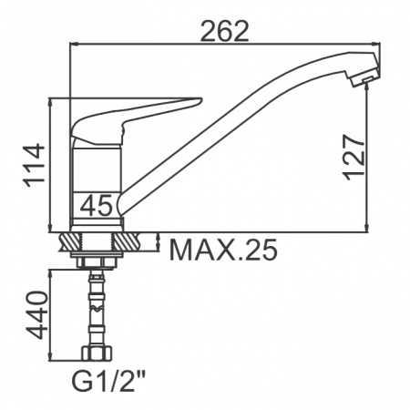 Смеситель для мойки Ledeme H48 L4948