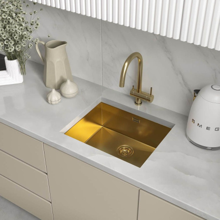 Кухонная мойка Reflexion Como RX2054GD брашированное золото