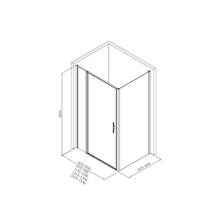 Душевой уголок Allen Brau Priority 160x90 3.31038.BA + 3.31044.BA серебро браш