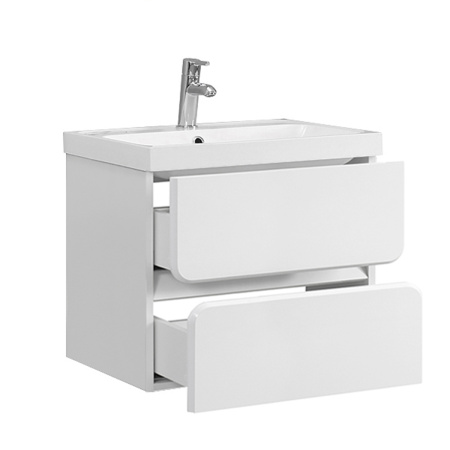 Тумба под умывальник Belux Бостон подвесная 60-02, белый глянцевый