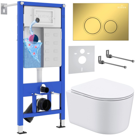 Комплект 6 в 1 Roxen StounFix Dual Fresh 968026 (состоит из: 710200, кнопки Santi 410260G, 530120-01)