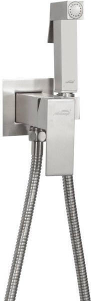 Смеситель встраиваемый с гигиеническим душем Hansberge H3077 Никель