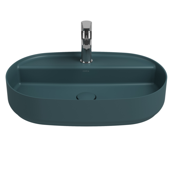 Раковина накладная ISVEA Infinity 60 овальная 60см цвет изумрудный матовый 10NF65060SV-2P