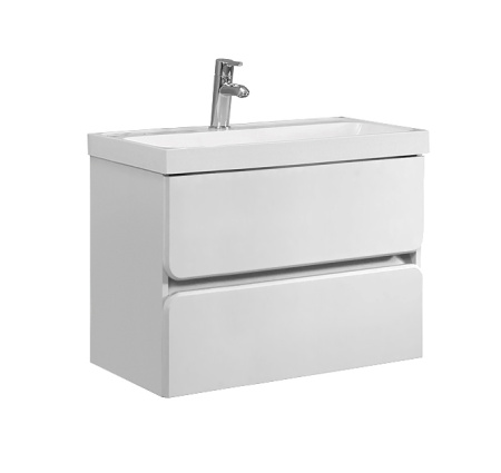 Тумба под умывальник Belux Бостон подвесная 70-02  белый глянцевый
