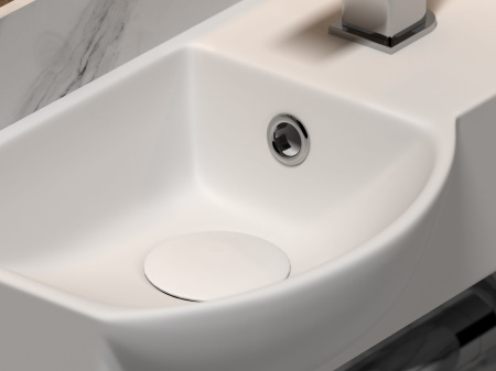 Умывальник подвесной прямоугольный  с крепежом Ceramicanova Element 400*220*120мм, Белый, CN6039L