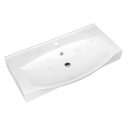 Тумба под умывальник Misty Элвис 85 напольная с 2 ящ. белая эмаль с умывальником Умывальник мебельный Элвис 850