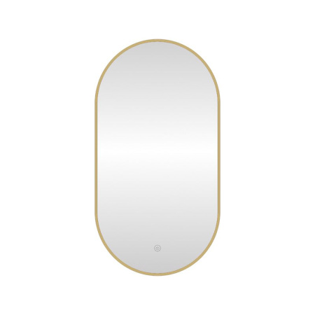 Зеркало с подсветкой LED Fixsen FX-3090G овальное 50х90 см, золотой сатин