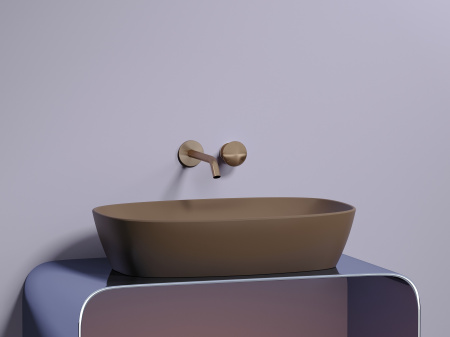 Умывальник чаша накладная овальная Ceramicanova Element 600*380*138мм, Темно-коричневый матовый, CN6049MDB