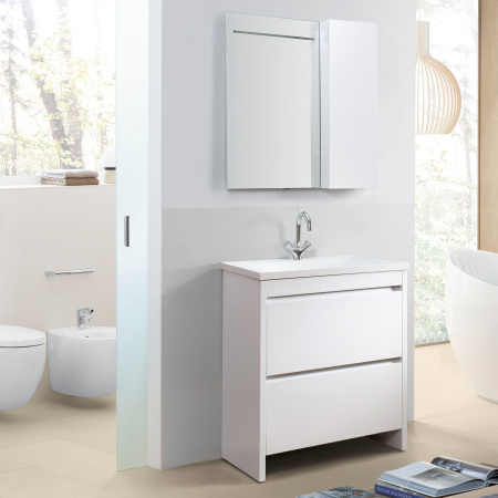 Тумба под умывальник Belux Мадрид 70-02 напольный, белый глянцевый