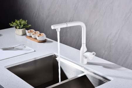 Смеситель для кухни Paulmark URBAN Ur213104-431, белый матовый