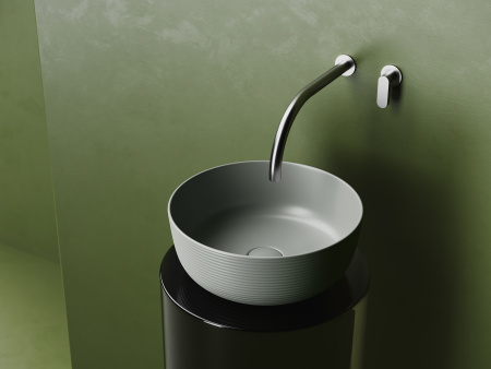 Раковина накладная круглая Ceramicanova Element 356*356*135, антрацит матовый, CN6073MH