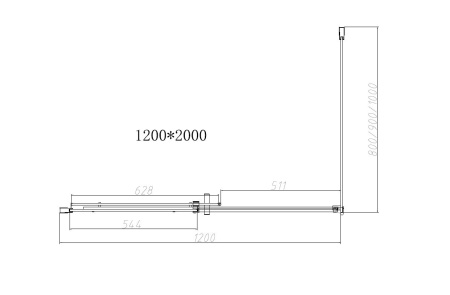 Душевой уголок Vincea Dice VSR-4D8012CLB, 1200*800, черный, стекло Прозрачный