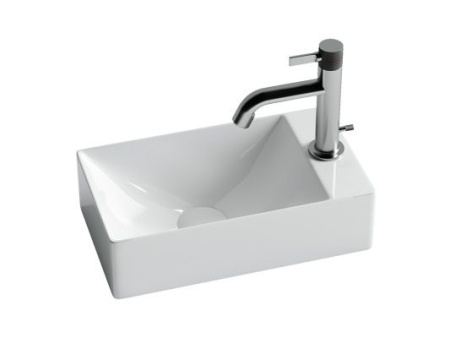 Умывальник подвесной прямоугольный Ceramicanova Element 375*215*100мм, Белый, CN5007