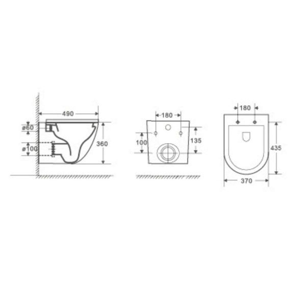 Унитаз с инсталляцией WeltWasser MARBERG 507 + MERZBACH 004 MT-WT + MAR 507 SE