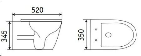 Унитаз подвесной Ceramalux 5170MDH