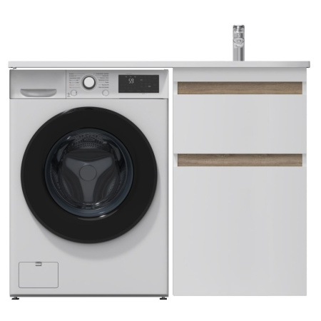 M85AFSX0602WG X-Joy База под столешницу для стиральной машины, напольная, 60 см, 2 ящика, белый глянец