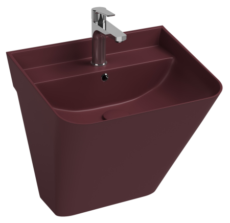 Раковина ISVEA Sott'Aqua подвесная 500*420*515 1 цвет бордовый матовый 10SQ37002SV-2R