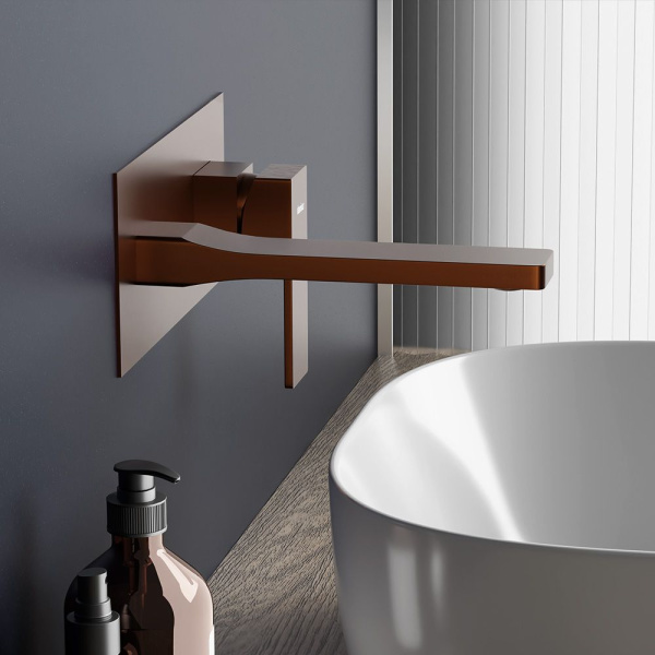 530260500 Gala Смеситель для умывальника Damixa монтируемый в стену, розовое золото