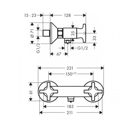 Смеситель для душа Hansgrohe Logis 71260000