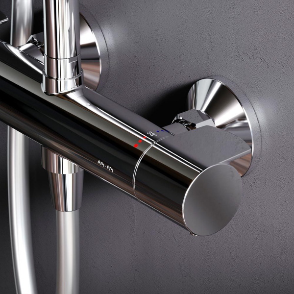 Душевая система AM.PM F0785A400 X-Joy с термостатом