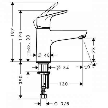 Смеситель для раковины Hansgrohe Focus E2 31931000