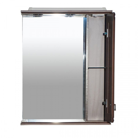 Зеркало-шкаф Misty Дублин 70 R орех/стекло