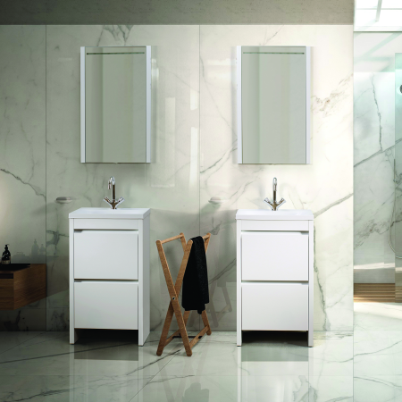 Тумба под умывальник Belux Мадрид 50-02 напольная, Белый глянцевый