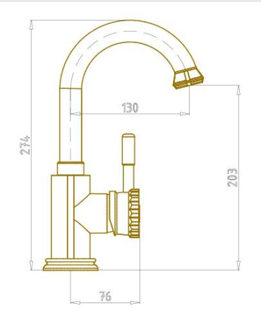 Смеситель для раковины Bronze de Luxe WINDSOR 10127, бронза