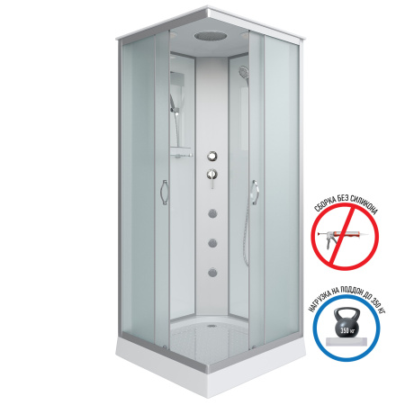 Душевая кабина Niagara Classic NG-2510-14LG (120х80х215) высокий поддон(40см),стекло тонированное