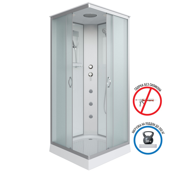 Душевая кабина Niagara Classic NG-2510-14LG (120х80х215) высокий поддон(40см),стекло тонированное