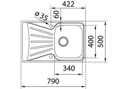 Кухонная мойка ТЕКА STARBRIGHT 45 E-XM 1B 1D 115120036