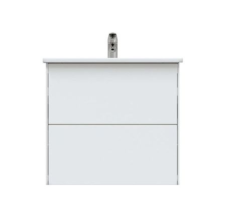 Тумба подвесная Toppus Silk 60 9811.001, белый матовый, с умывальником Next