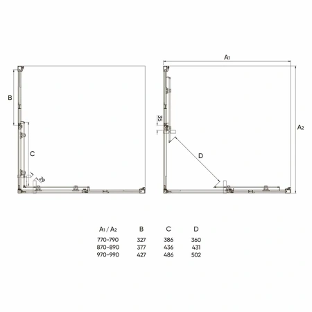 Душевой угол Veconi Rovigo RV-47, 1000x1000x1950, хром, стекло прозрачное, RV47-100-01-C4