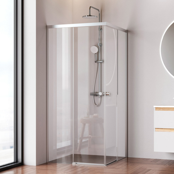 W94G-403-9090-MT1K X-joy Душевое ограждение AM.PM квадратное,раздвиж.двери 90x90 хром мат