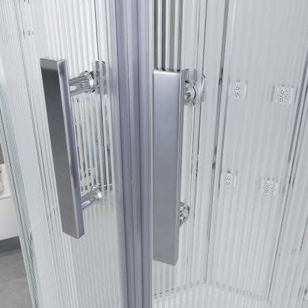 Душевая кабина Niagara Ultra NG-701-01 (90х90х220) низкий поддон(16см),стекло прозрачное с рисунком,4 места