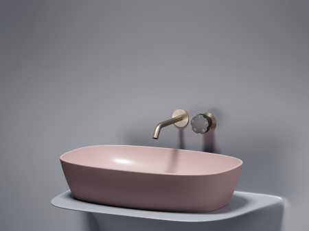 Умывальник чаша накладная овальная Ceramicanova Element 600*380*138мм, Розовый матовый, CN6049MP