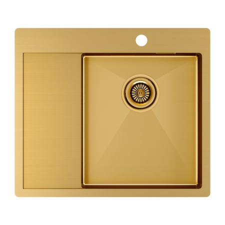 Мойка Paulmark KRONER 59F PM225951-BGR 510х590х200 мм, нержавеющая сталь, брашированное золото